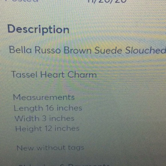 Bella Russo suede slouch handbag - Picture 8 of 8